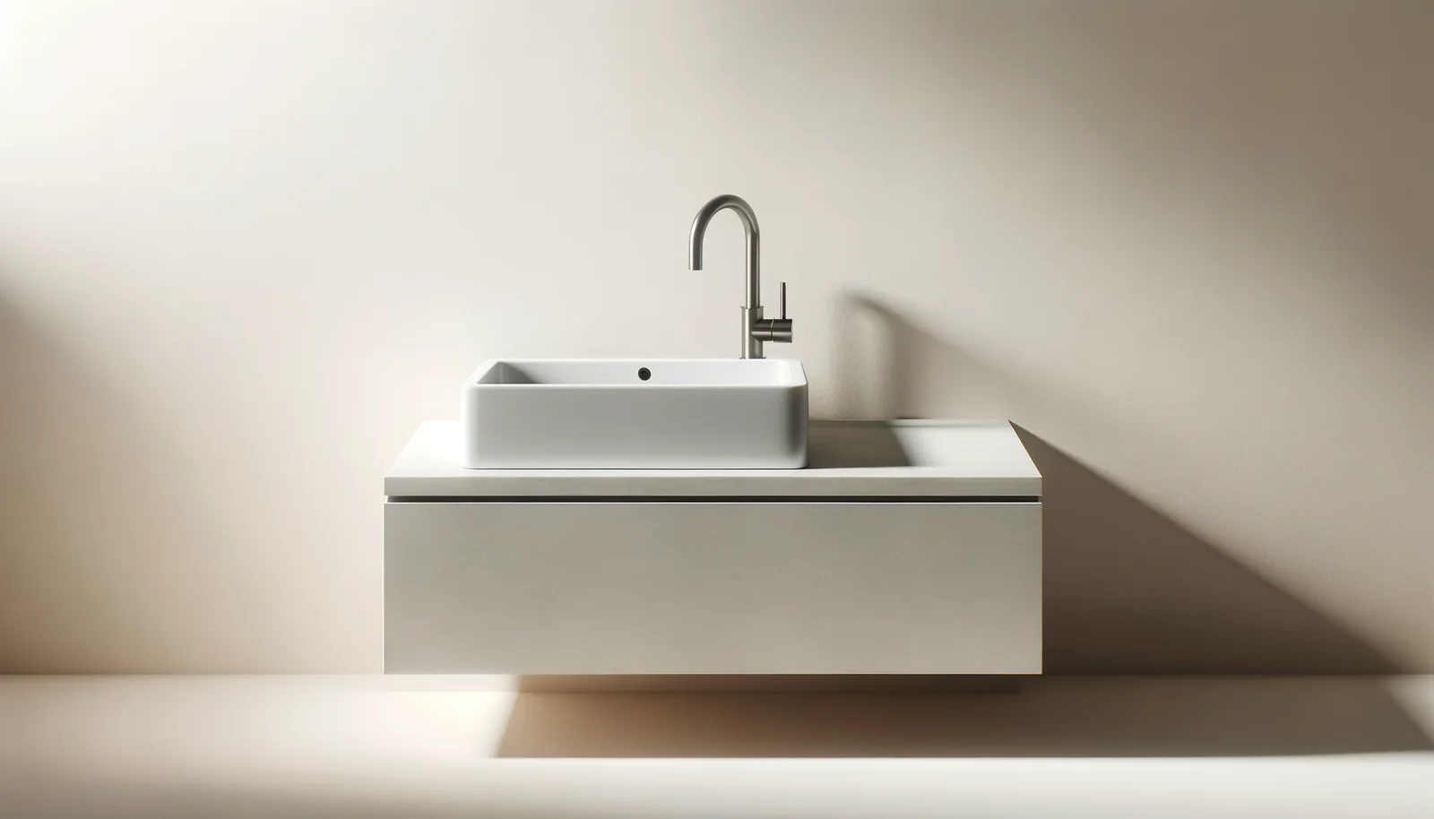 Modern sink fixture installation